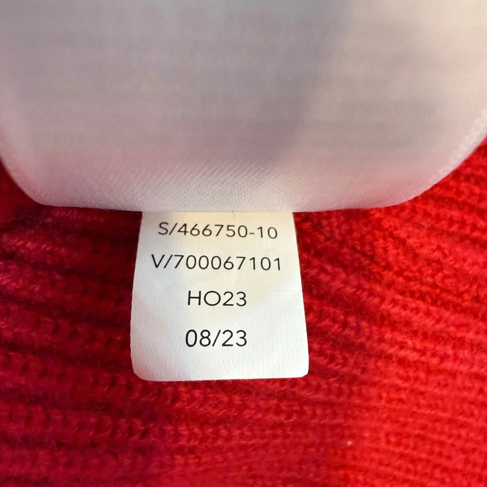 Athleta Alpine Turtleneck‎ Cowl Sweater XS Red Merino Wool Cashmere Blend